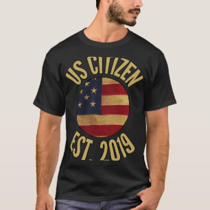 US-Staatsbürgerschaft 2019 Gif Amerikanische Flagg T-Shirt