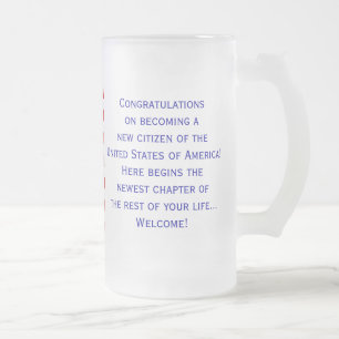 US-Staatsbürgerschaft-Flaggen-Tasse Mattglas Bierglas