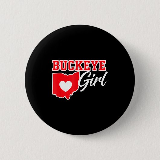 Us Städte Buckeye Mädchen Ohio Zuhause Herz Staat Button (Vorderseite)