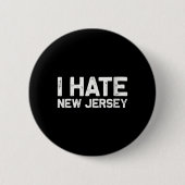 Us State Souvenir I Hate New Jersey V-neck Button (Vorderseite)