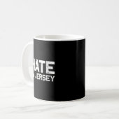 Us State Souvenir I Hate New Jersey V-neck  Kaffeetasse (Vorderseite Links)