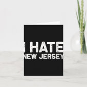 Us State Souvenir I Hate New Jersey V-neck Karte (Vorderseite)