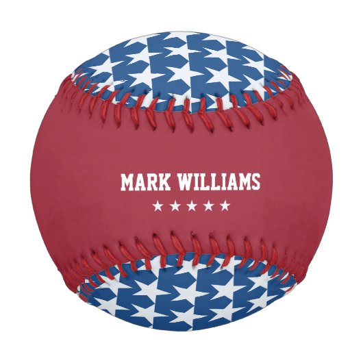 US-Sternsterne personalisiert Baseball (Vorderseite)