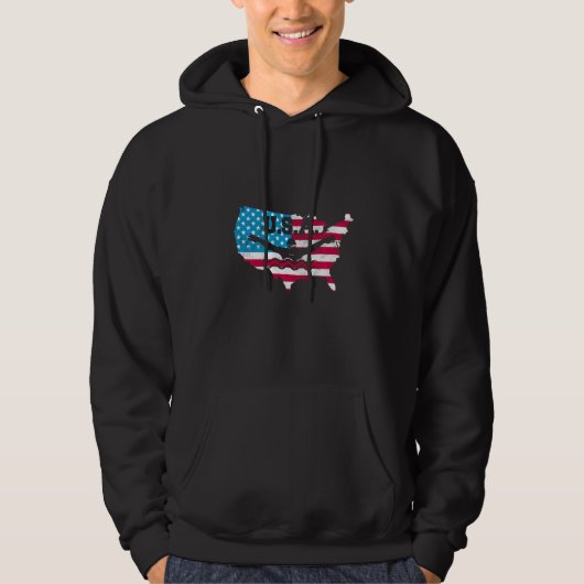 US Stolz auf das Land schwimmen Champion schnell S Hoodie (Vorderseite)