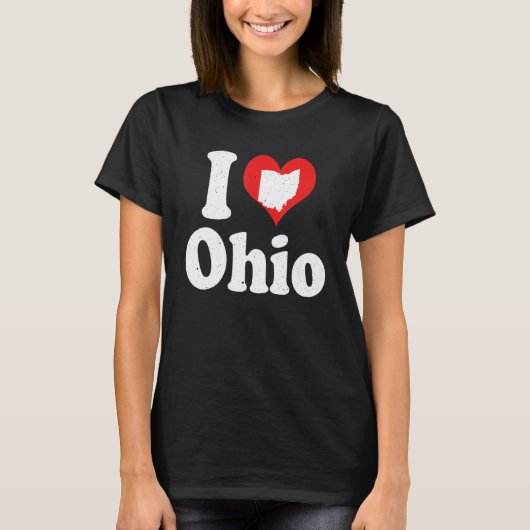 US Stolz Citizen America Liebe Staat I Heart Ohio T-Shirt (Vorderseite)