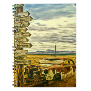 US-STRASSE 66 - DIE BEKANNTESTEN STRASSEN IN DEN U NOTIZBLOCK