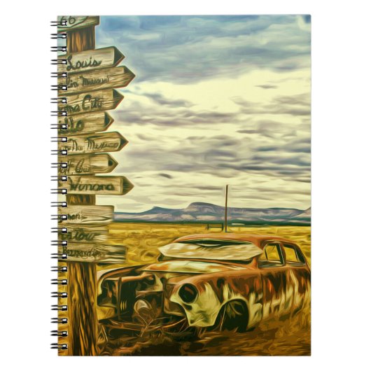 US-STRASSE 66 - DIE BEKANNTESTEN STRASSEN IN DEN U NOTIZBLOCK (Vorderseite)