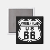 US-STRASSENVERKEHR 66 MAGNET (Vorderseite/Rückseite)