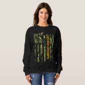 US-Tarnflagge Stolz Electric Cable Lineman Opa Sweatshirt (Vorne ganz)
