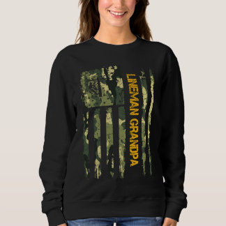 US-Tarnflagge Stolz Electric Cable Lineman Opa Sweatshirt