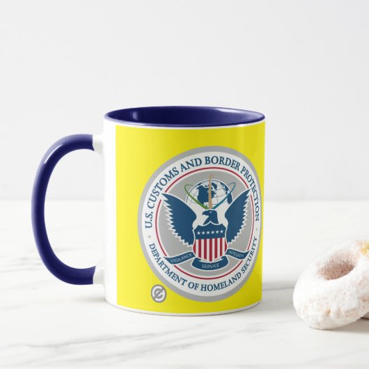 US-Tasse für Zoll- und Grenzschutz Tasse (Mit Donut)