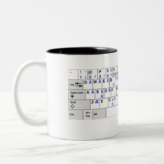 US Tastaturbelegung Zweifarbige Tasse