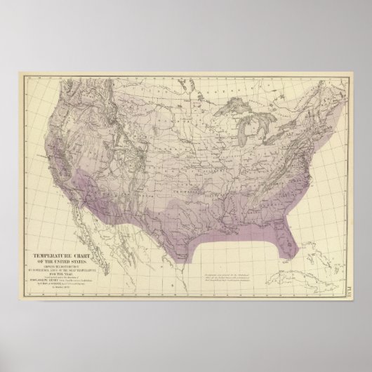 US-Temperatur Poster (Vorne)