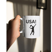 US-Tennisspieler mit Punkt als Ball Kaffeetasse
