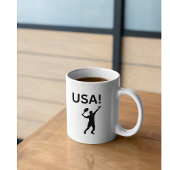 US-Tennisspieler mit Punkt als Ball Kaffeetasse