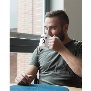US-Tennisspieler mit Punkt als Ball Kaffeetasse