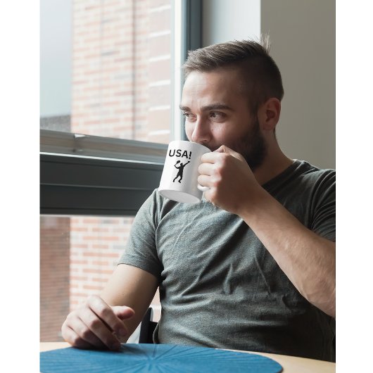 US-Tennisspieler mit Punkt als Ball Kaffeetasse