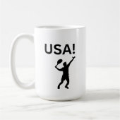 US-Tennisspieler mit Punkt als Ball Kaffeetasse (Links)