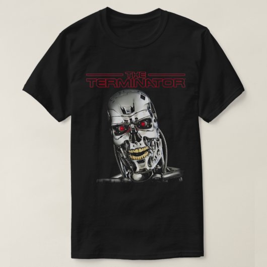US Terminator T-800 Head 01 Black T - Shirt (Design vorne)