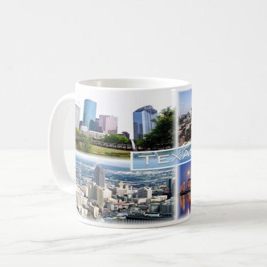 US Texas - Downtown Houston - Downtown Dallas - Kaffeetasse (Vorderseite Links)
