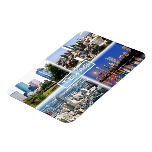 US Texas - Downtown Houston - Downtown Dallas - Magnet (Linke Seite)