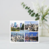 US Texas - Downtown Houston - Downtown Dallas - Postkarte (Stehend Vorderseite)