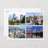 US Texas - Downtown Houston - Downtown Dallas - Postkarte (Vorne/Hinten)