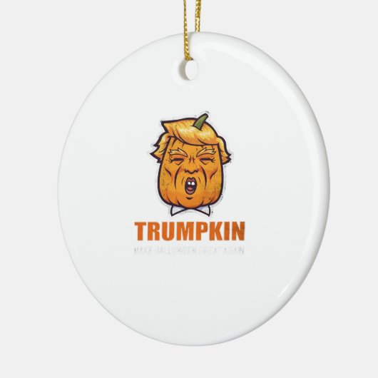 US Trumpkin macht Halloween wieder großartig Kostü Keramik Ornament (Links)