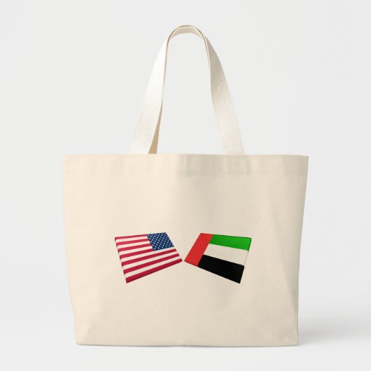 US u. Arabische Emirate-Flaggen Jumbo Stoffbeutel (Vorne)