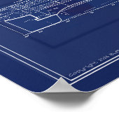 US-U-Boot Croaker Bauplan Poster (Ecke)