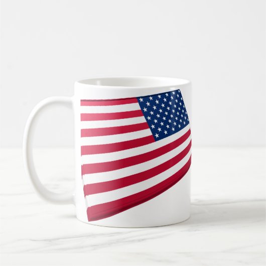 US- u. Brasilien-Flaggen Kaffeetasse (Links)