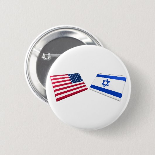 US- u. Israel-Flaggen Button (Vorne & Hinten)