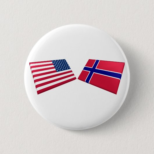 US- u. Norwegen-Flaggen Button (Vorderseite)