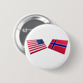 US- u. Norwegen-Flaggen Button (Vorne & Hinten)