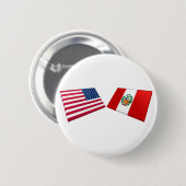 US- u. Peru-Flaggen Button (Vorne & Hinten)