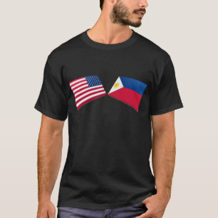 US- u. Philippinen-Flaggen T-Shirt