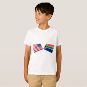 US- u. Südafrika-Flaggen T-Shirt (Vorne ganz)