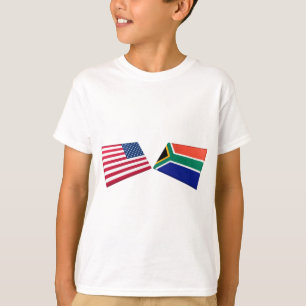 US- u. Südafrika-Flaggen T-Shirt