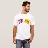 US- u. Vietnam-Flaggen (Südvietnam) T-Shirt (Vorne ganz)