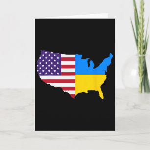 Us Ukraine Karte Amerika Ukrainische Flagge Ukrain