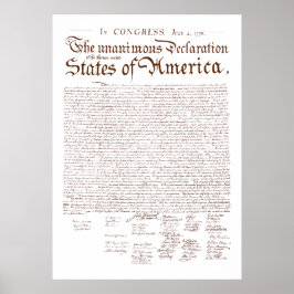 US-Unabhängigkeitserklärung Poster