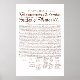 US-Unabhängigkeitserklärung Poster