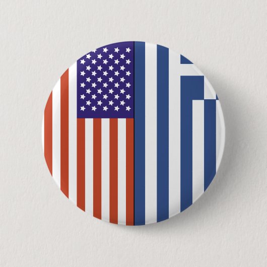 US- und Griechenland-Flaggen Button (Vorderseite)