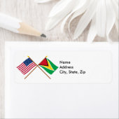 US und Guyana überquerten Flaggen (Insitu)