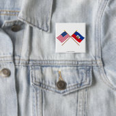 US und Haiti gekreuzte Flaggen Button (Beispiel)