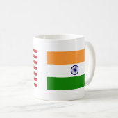 US und indische Flaggen Kaffeetasse (VorderseiteRechts)