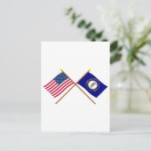 US- und Kentucky-Flags Postkarte (Stehend Vorderseite)