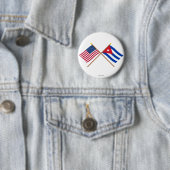 US und Kuba gekreuzte Flaggen Button (Beispiel)