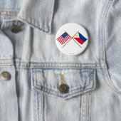 US und Philippinen gekreuzte Flaggen Button (Beispiel)
