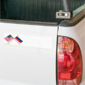 US und Russland gekreuzte Flaggen Autoaufkleber (Auf Lkw)
